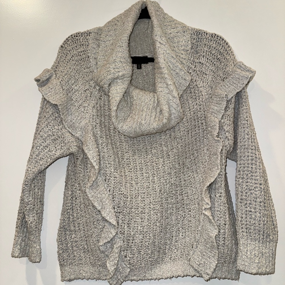 Express Heather Gray Cowl Neck Sweater